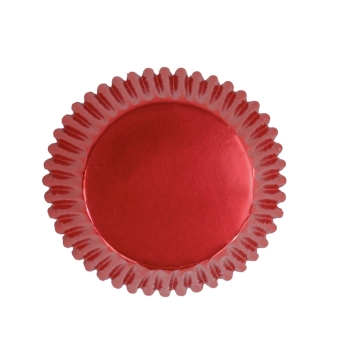 Cupcake Backförmchen - Metallic Rot